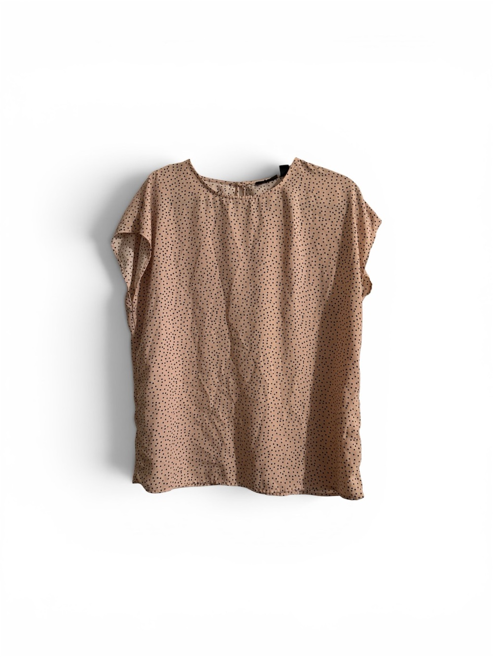 Halogen Dusty Rose Polka Dot Short Sleeve Blouse